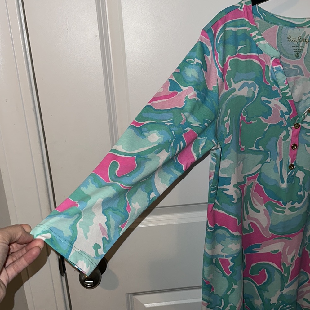 NWOT Lilly Pulitzer Alessia Tropical Pink Sands Dress Size Medium - Picture 4 of 5